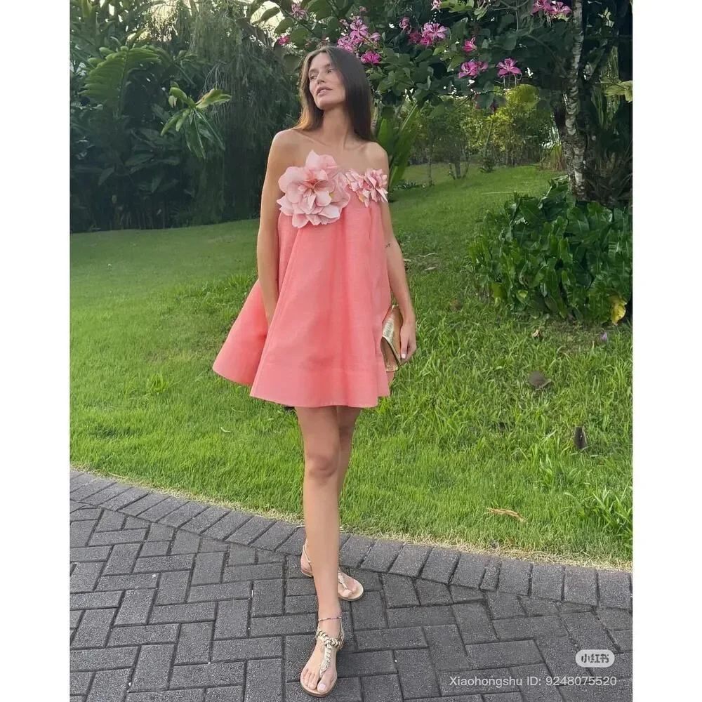 zimmermann naTura strapless mini dress coral ZImmermann 2 (US6-8)